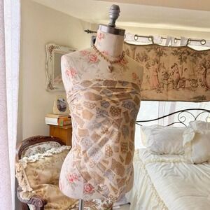 80s‎ boho cream scarf